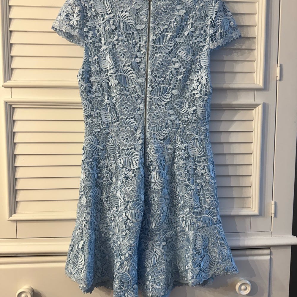 Alice + Olivia Rapunzel Lace Mini Dress Icy Blue  (light blue) NWT Size 10 - Picture 12 of 17